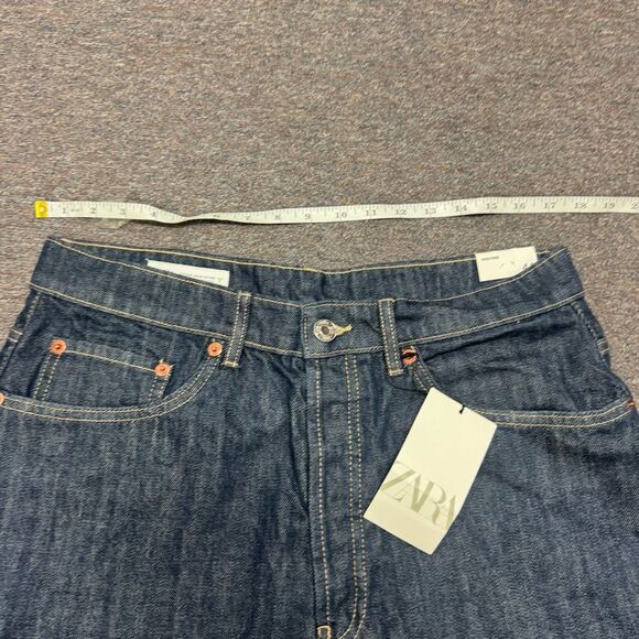 Zara High Rise Jean Shorts Size 12 NWT - Picture 7 of 9